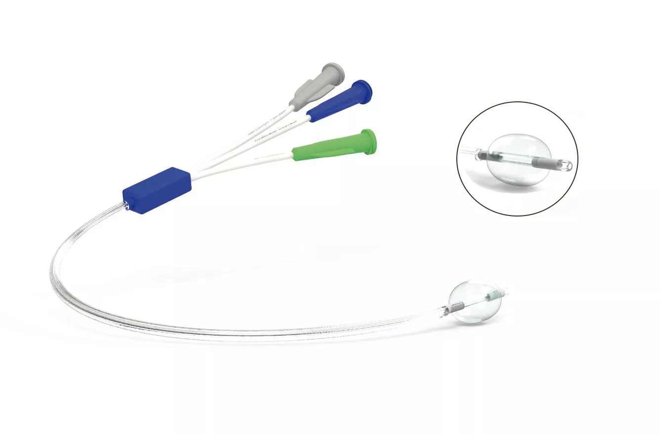 PM-CARE 3V-BALLOON  CATHÉTER POUR HYSTÉROGRAPHIE ET HYSTÉROSONOGRAPHIE 3 VOIES MALLÉABLE AVEC BALLONE